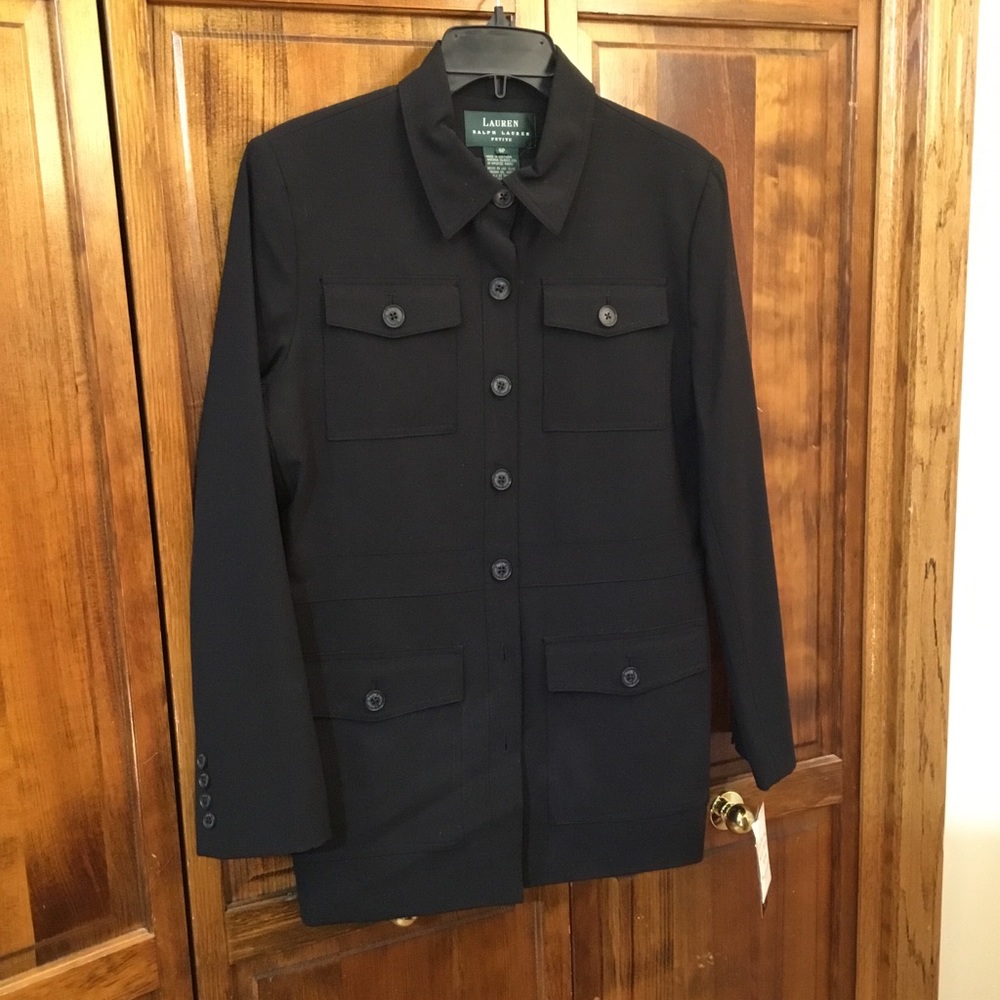 Lauren blazer, size 8P, NWT, back pleats, wool